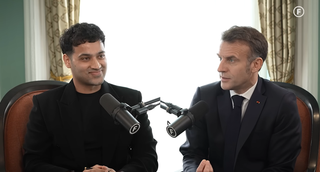 Raj Shamani with Emmanuel Macron